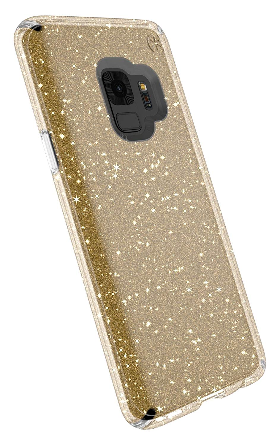 SPECK PRESIDO CLEAR GALAXY S9 PLUS BACK CASE WITH GOLD GLITTER GERODE PURPLE